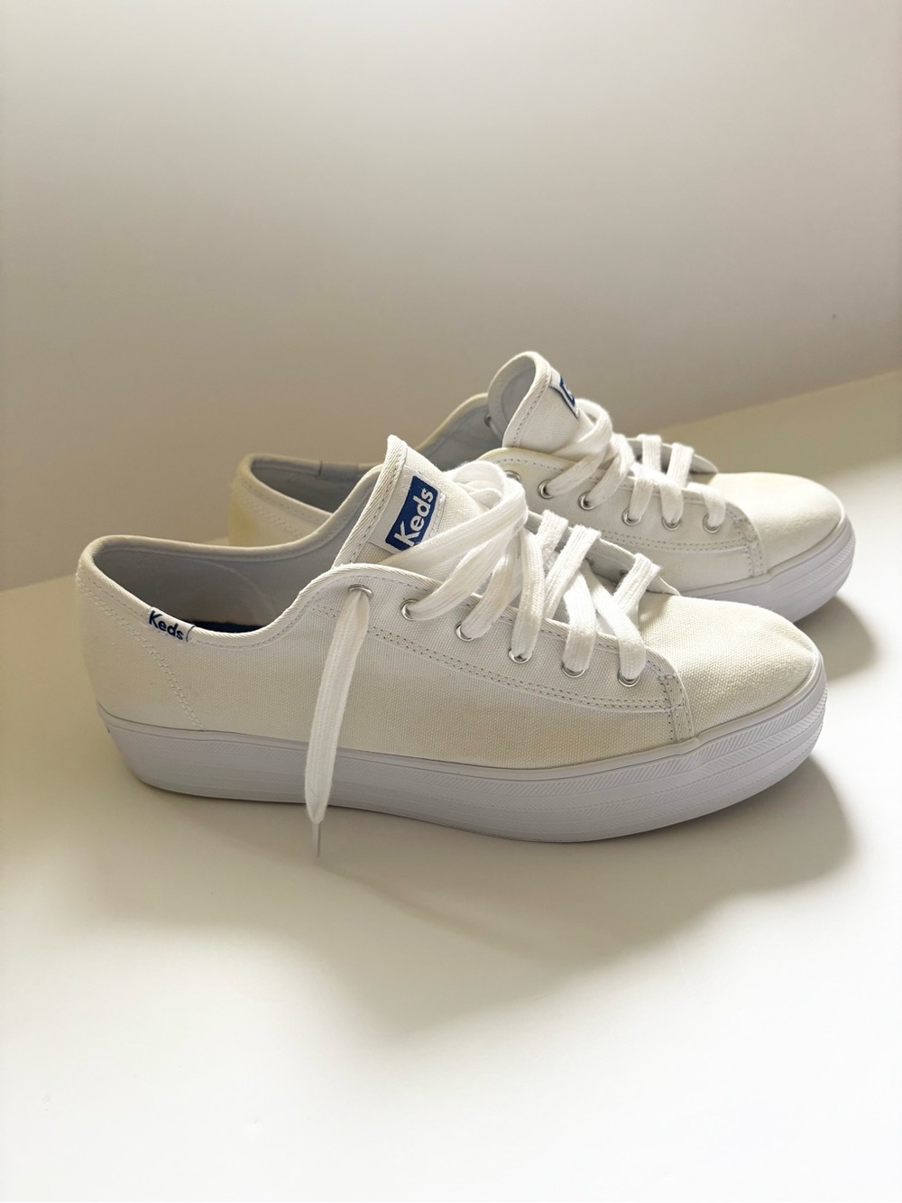 Keds Triple Kick Canvas Platform Sneakers, women’s Sz 9.5, fit smaller.